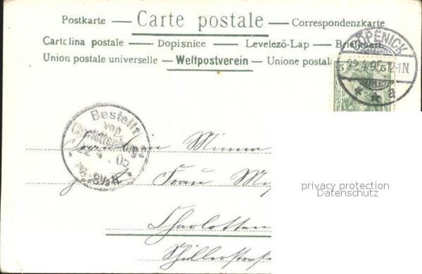 Ostern Easter Paques Ei Vergissmeinnicht Schleife Litho – Bild 2