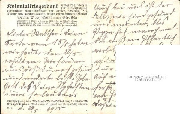 Marine WK1 Beschiessung Madras Britisch-Ostindien – Bild 2