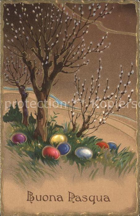 Ostern Easter Paques Ostereier Weidenkätzchen