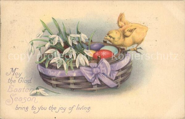 Ostern Easter Paques Küken Schneeglöckchen Ostereier Gedicht