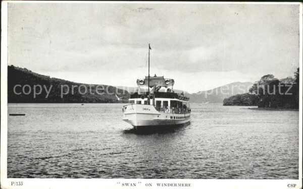 Dampfer Binnenschifffahrt Swan Windermere