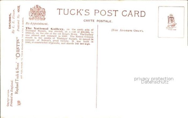 Verlag Tucks Oilette Nr. 8932 The National Gallery Charles E. Fl – Bild 2