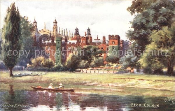 Verlag Tucks Oilette Nr. 7938 Eton College Charles E. Flower