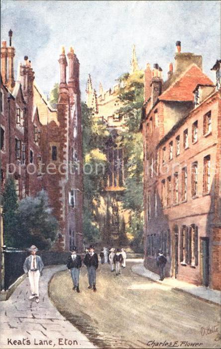 Verlag Tucks Oilette Nr. 7938 Keat's Lane Eton Charles E. Flower