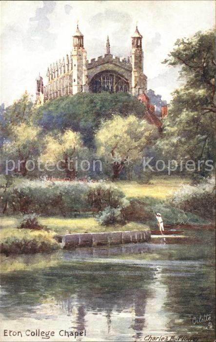 Verlag Tucks Oilette Nr. 7938 Eton College Chapel Charles E. Flo