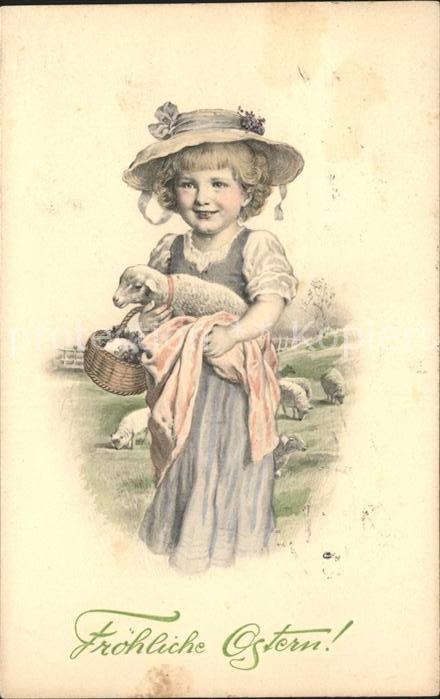 Kinder Child Enfants Hutmode Ostern Lamm