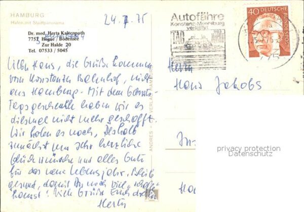 Faehre Ferry Bac Traghetto-- Gripsholm Hamburg Hafen – Bild 2