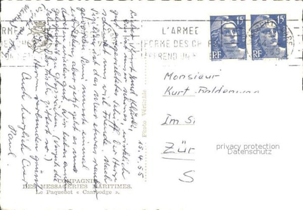 Dampfer Oceanliner Cambodge – Bild 2
