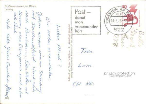 Faehre Ferry Bac Traghetto-- St. Goarshausen Loreley – Bild 2