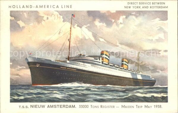 Dampfer Oceanliner T.S.S. Nieuw Amsterdam
