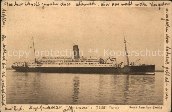 Dampfer Oceanliner R.M.S.P. Almanzora