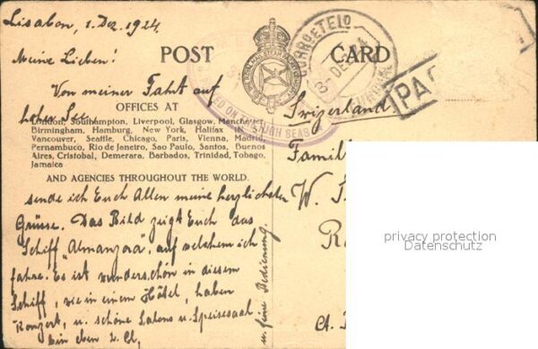 Dampfer Oceanliner R.M.S.P. Almanzora – Bild 2