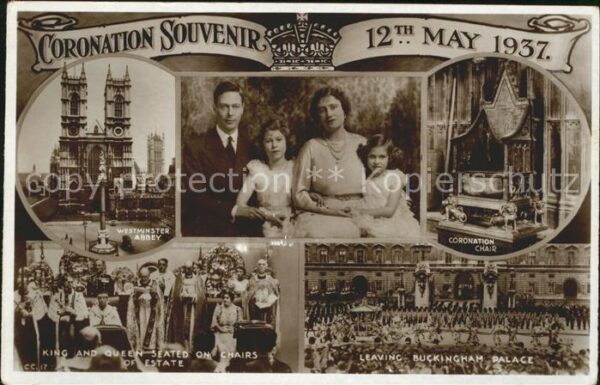 Adel England King George VI. Queen Elizabeth Coronat