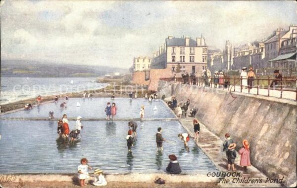 Verlag Tucks Oilette Nr. 7879 Gourock The Children's Pond
