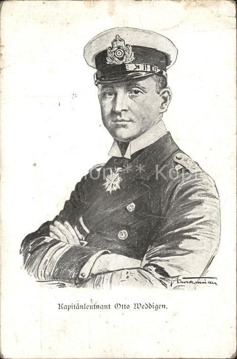 Marine WK1 Kapitänleutnant Otto Weddigen Künstlerk