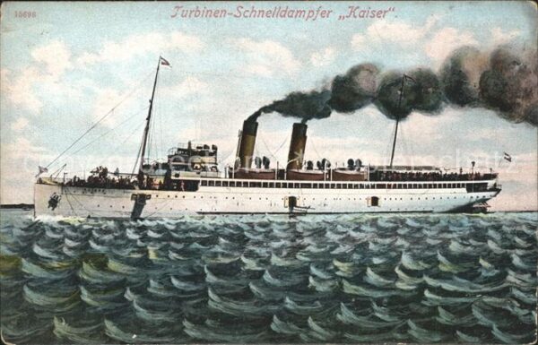 Dampfer Oceanliner Turbinen-Schnelldampfer Kaiser
