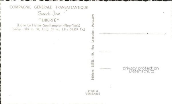 Dampfer Oceanliner Liberte – Bild 2