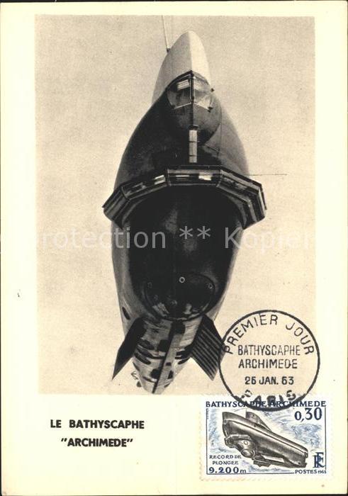 U-Boot Unterseeboot Submarine Sous-Marin Bathyscaphe Archimede