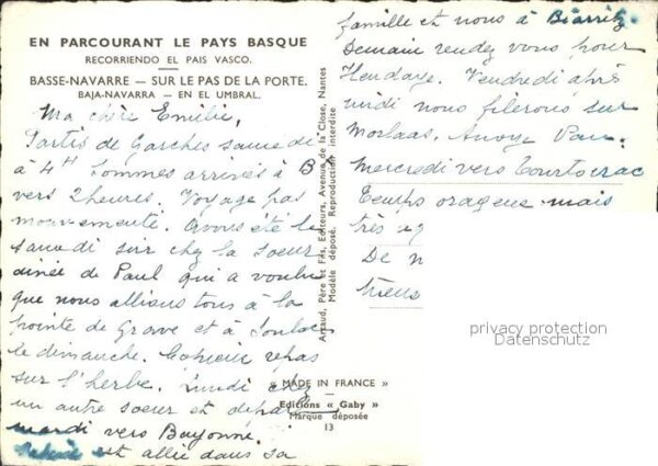 Trachten Frankreich Basse-Navarre Baja-Navarra En el Umbral – Bild 2