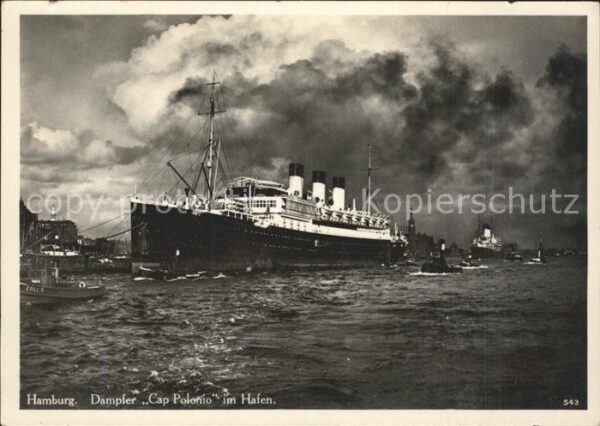 Dampfer Oceanliner Cap Polonio Hamburg Hafen