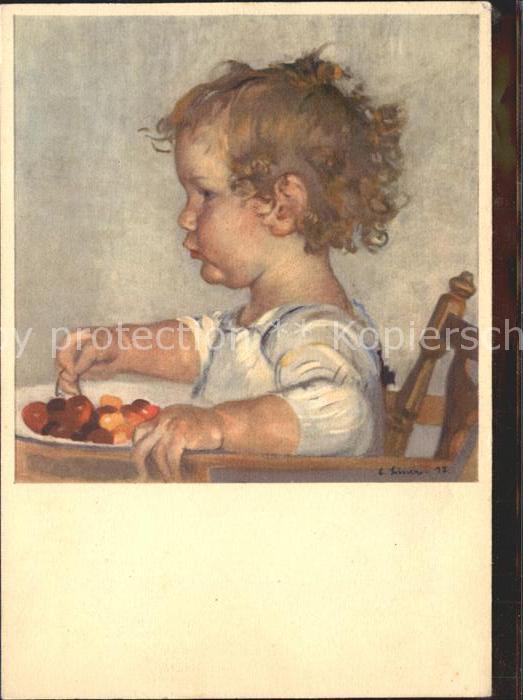 Liner Carl Knabe mit Kirschen