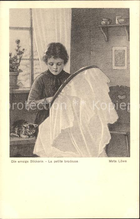 Loewe Meta Die emsige Stickerin Nr. 148 Stickrahme