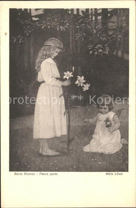 Loewe Meta Reine Blumen Nr. 102 Lilien Kind Engel