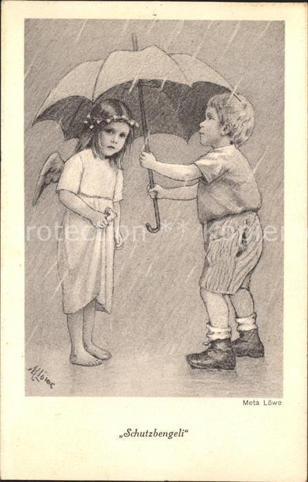 Loewe Meta Schutzbengeli Engel Kind Regenschirm Re