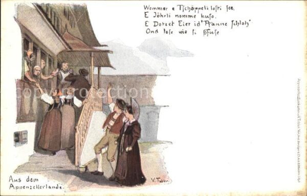 Tobler Viktor V.T. Appenzell Trachten Gedicht