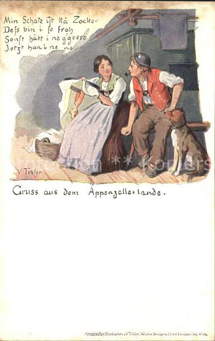 Tobler Viktor V.T. Appenzell Trachten Sticken Stickrahmen