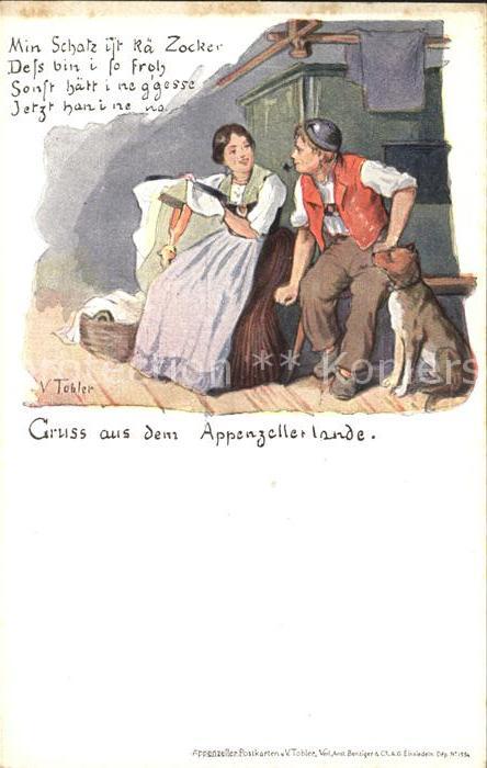 Tobler Viktor V.T. Appenzell Trachten Sticken Stickrahmen