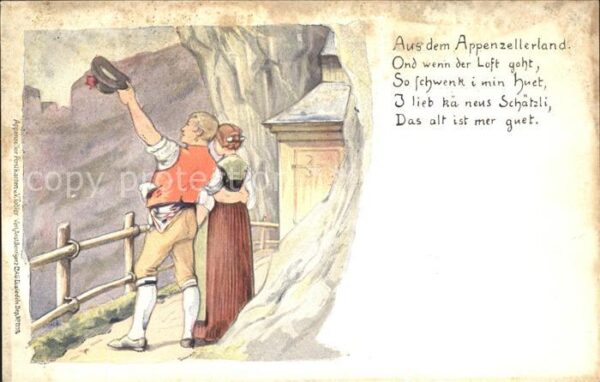 Tobler Viktor V.T. Appenzell Paar Gedicht