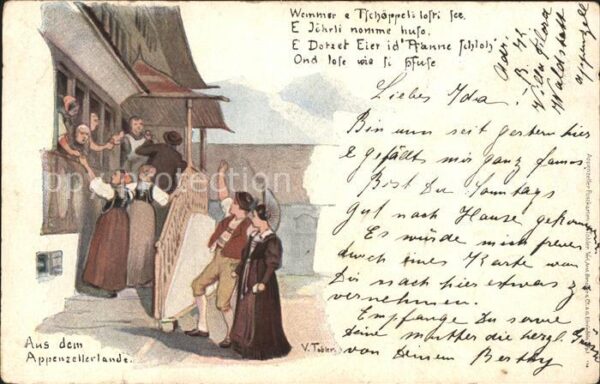 Tobler Viktor V.T. Appenzell Trachten Gedicht