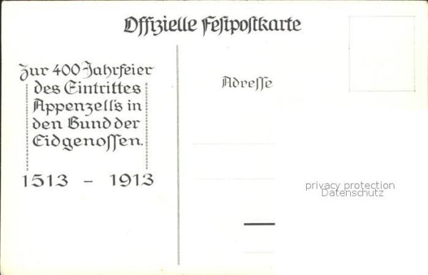 Tobler Viktor V.T. Festpostkarte 400. Jahrfeier Eintritt A – Bild 2