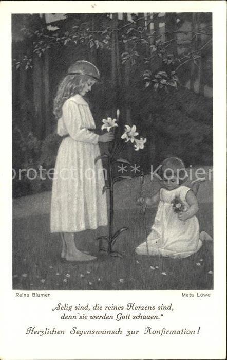 Loewe Meta Reine Blumen Nr. 102 K Kind Engel Lilie