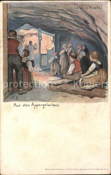 Tobler Viktor V.T. Appenzellerland Im Wildkirchli Pfarrer
