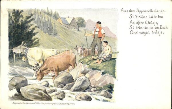 Tobler Viktor V.T. Appenzellerland Kühe Hirte Gedicht