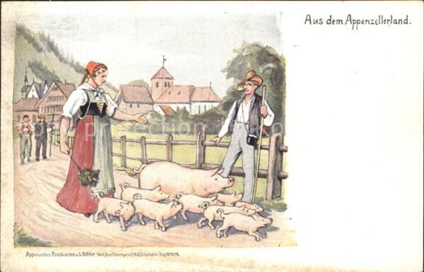 Tobler Viktor V.T. Appenzellerland Schweine Tracht