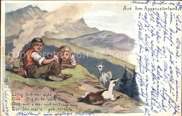 Tobler Viktor V.T. Appenzellerland Senner Ziegen Gedicht