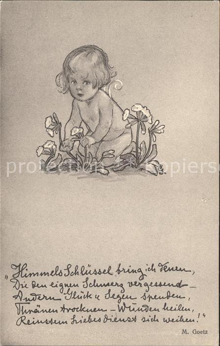 Goetz M. Nr. 157 Kind Blumen Gedicht