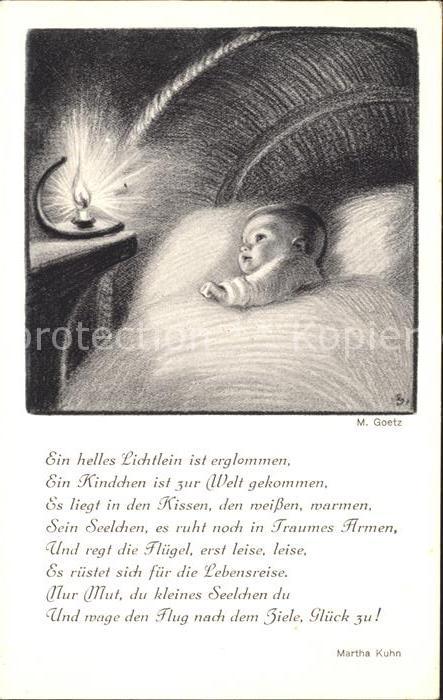 Goetz M. Nr. 133a Baby Kerze Gedicht