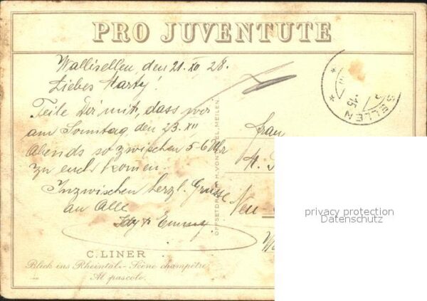 Liner Carl Rheintal Kind melken Ziegen – Bild 2