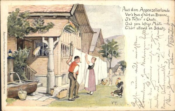 Tobler Viktor V.T. Appenzellerland Wäschelein Gedicht Katz