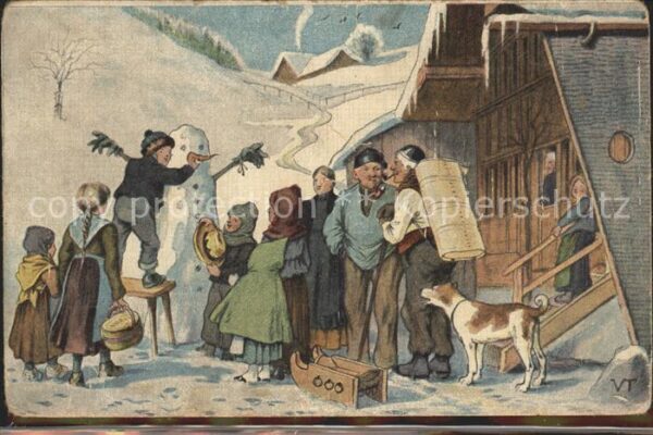 Tobler Viktor V.T. Schneemann Senn Schlitten Hund