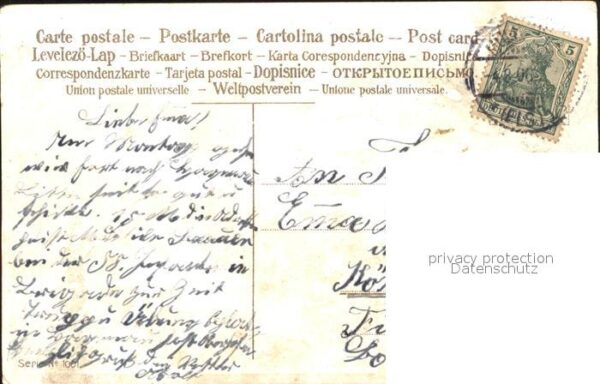 Liederkarte Tief im Böhmerwald Paar Litho – Bild 2