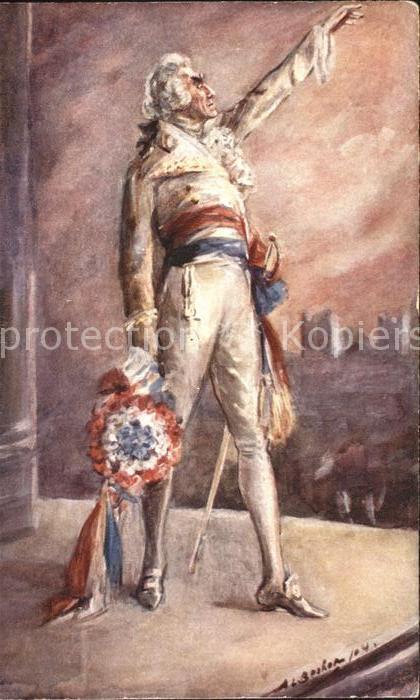 Schauspieler Henry Irving Robespierre Künstlerkarte