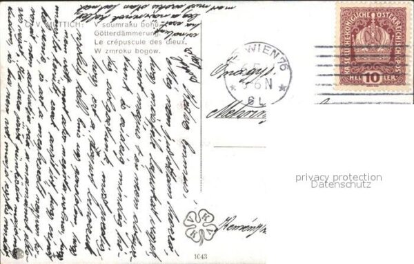 Kuenstlerkarte C.V. Muttich Götterdämmerung Nr. 1043 – Bild 2
