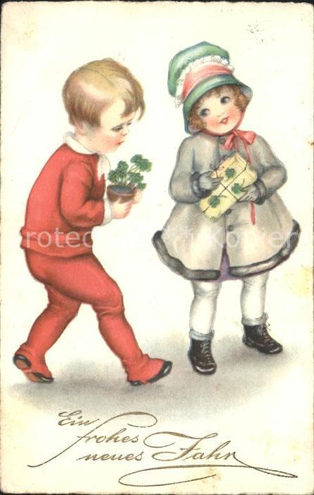 Neujahr Kinder Geschenk Kleeblätter Hutmode Ala