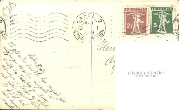 Neujahr Stechpalmen Kleeblätter Geldsack Litho – Bild 2
