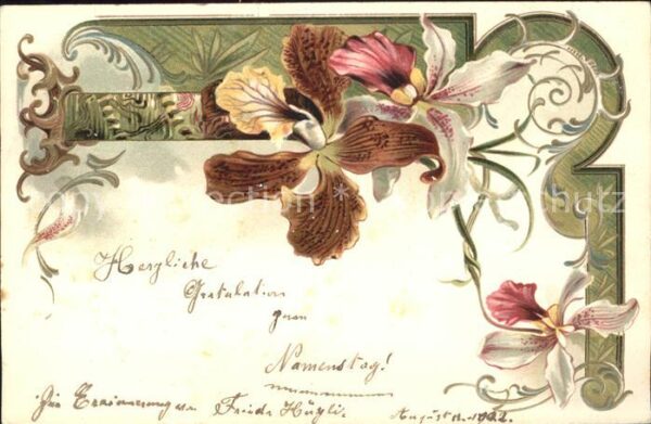 Blumen Lilien Litho